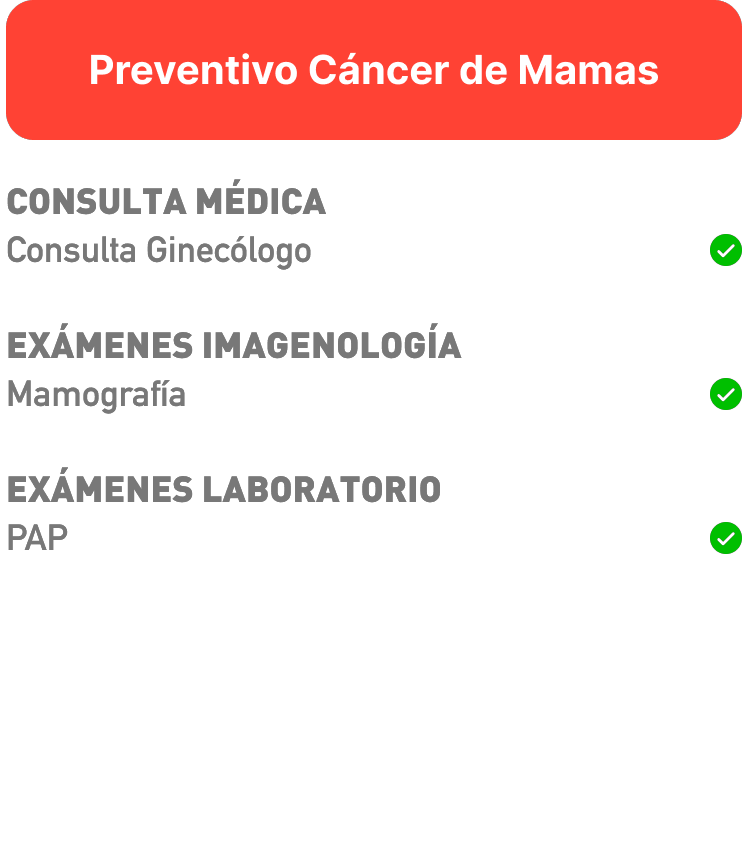 Exámenes considerados